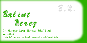 balint mercz business card